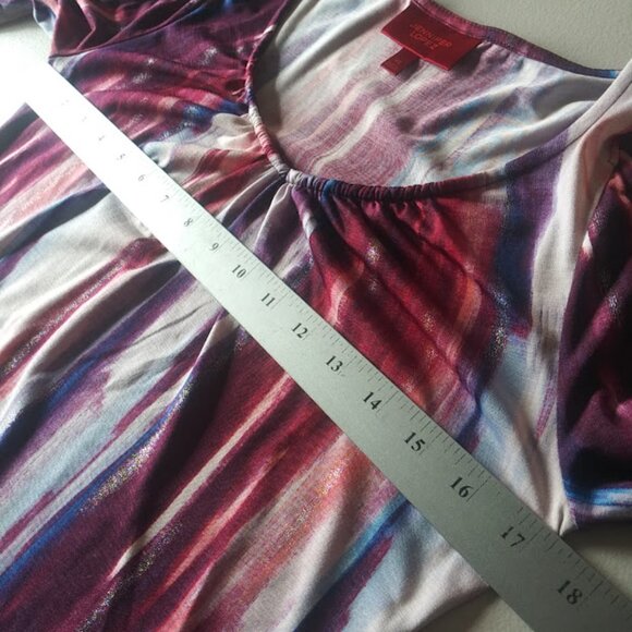 Jennifer Lopez multicolored striped XS women's striped blouse - Picture 8 of 13